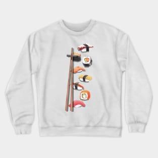 Kawaii Sushi rolls with chopsticks Crewneck Sweatshirt